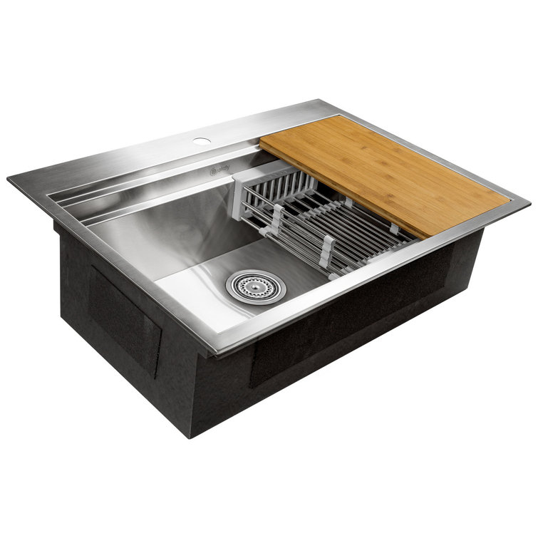 AKDY 33" x 22" DropIn Kitchen Sink with Basket Strainer & Reviews